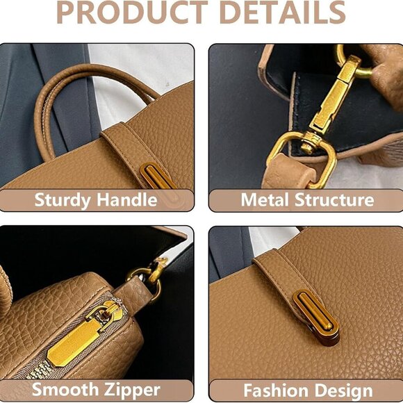 Versatile Small Crossbody Handbag in Vegan Pebbled Leather – Gift-Ready Design - Picture 4 of 6